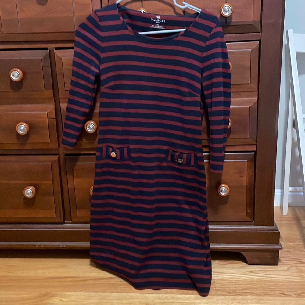 Talbots striped dress